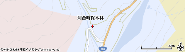 岐阜県飛騨市河合町保木林周辺の地図