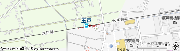 茨城県筑西市周辺の地図