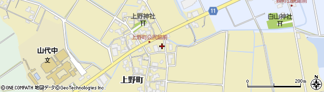 石川県加賀市上野町ル25周辺の地図