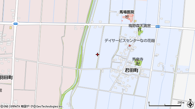 〒327-0043 栃木県佐野市君田町の地図