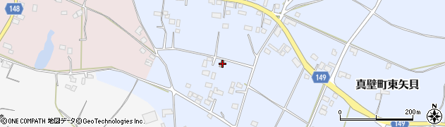 茨城県桜川市真壁町東矢貝849周辺の地図