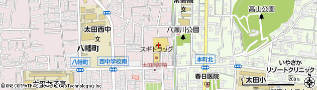 とりせん太田八幡町店周辺の地図