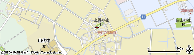 石川県加賀市上野町（ツ）周辺の地図