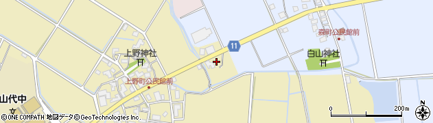 石川県加賀市上野町（子）周辺の地図