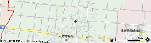 群馬県太田市新田花香塚町周辺の地図