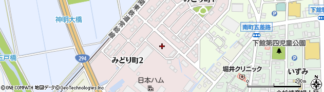 茨城県筑西市みどり町周辺の地図