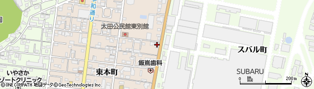 読売センター　太田中央周辺の地図