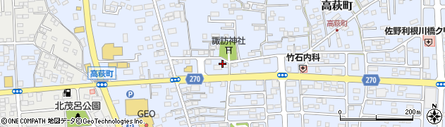 栃木県佐野市高萩町319周辺の地図