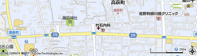栃木県佐野市高萩町1214周辺の地図