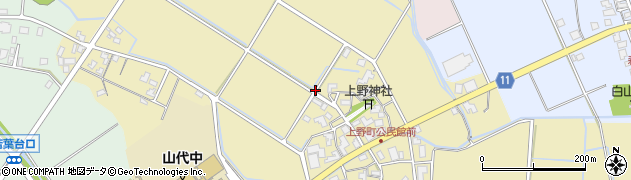 石川県加賀市上野町周辺の地図