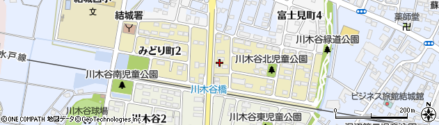 茨城県結城市みどり町周辺の地図