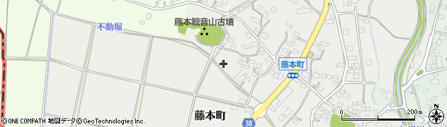 栃木県足利市藤本町周辺の地図