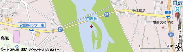 田沢橋周辺の地図