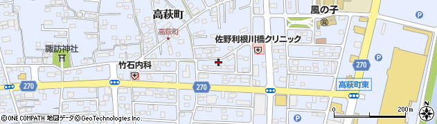 栃木県佐野市高萩町1313周辺の地図