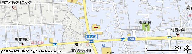 栃木県佐野市高萩町448周辺の地図