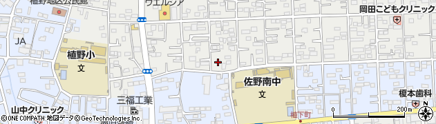 栃木県佐野市植上町1334周辺の地図