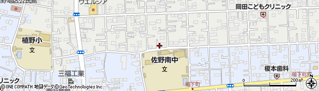 栃木県佐野市植上町1356周辺の地図