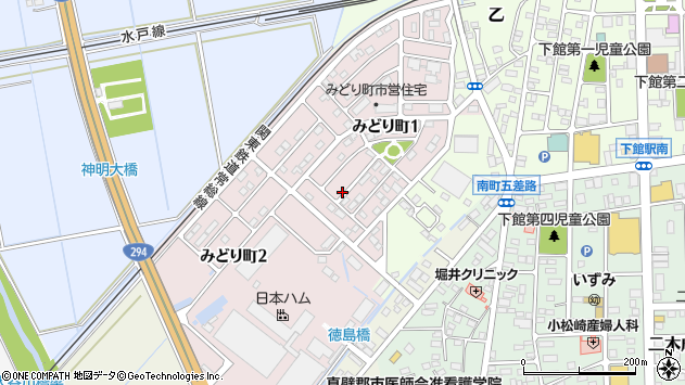 〒308-0042 茨城県筑西市みどり町の地図