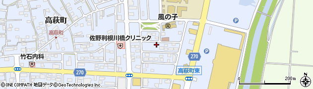 栃木県佐野市高萩町1320周辺の地図