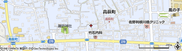 栃木県佐野市高萩町246周辺の地図