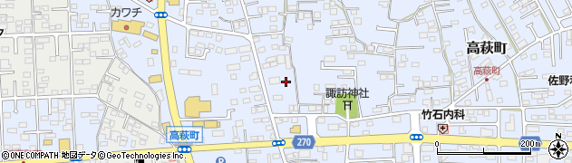 栃木県佐野市高萩町288周辺の地図