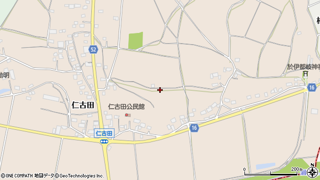 〒309-1714 茨城県笠間市仁古田の地図