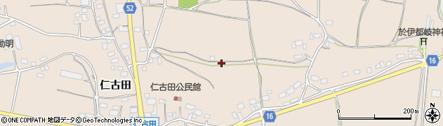 茨城県笠間市仁古田周辺の地図