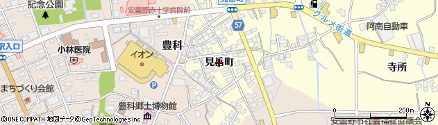 長野県安曇野市豊科南穂高（見岳町）周辺の地図