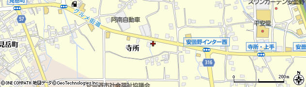 丸亀製麺 安曇野店周辺の地図
