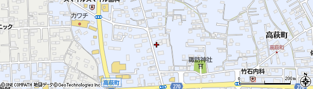 栃木県佐野市高萩町307周辺の地図