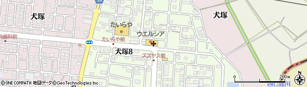 ウエルシア薬局　小山犬塚店周辺の地図