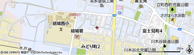 茨城県結城市富士見町周辺の地図
