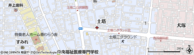 栃木県小山市土塔周辺の地図