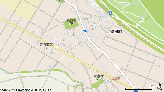 〒326-0321 栃木県足利市梁田町の地図
