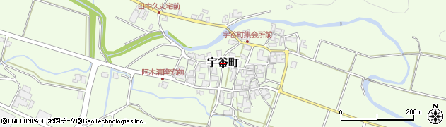 石川県加賀市宇谷町周辺の地図
