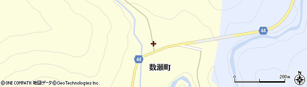 石川県白山市数瀬町イ周辺の地図