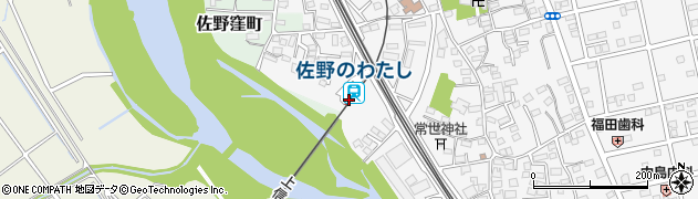 佐野のわたし駅周辺の地図