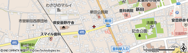 あずみ野南安タクシー有限会社　豊科本社周辺の地図