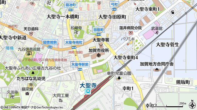 〒922-0000 石川県加賀市（以下に掲載がない場合）の地図