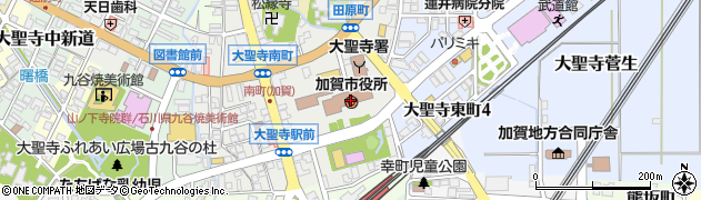 石川県加賀市周辺の地図
