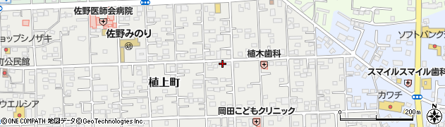 栃木県佐野市植上町1590周辺の地図