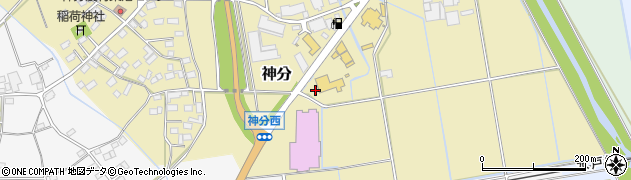茨城県筑西市神分44周辺の地図