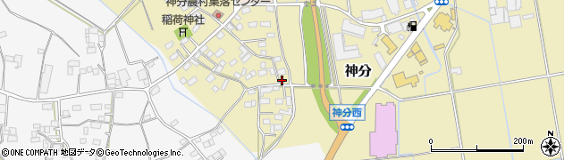 茨城県筑西市神分12周辺の地図