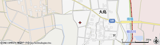 茨城県筑西市大島周辺の地図