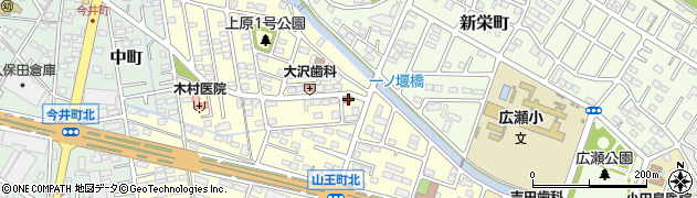 伊勢崎山王郵便局周辺の地図