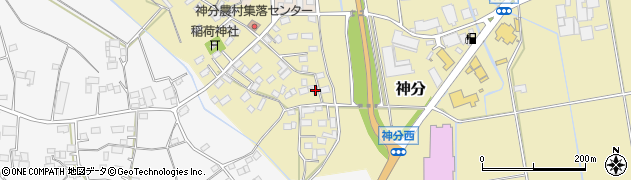 茨城県筑西市神分518周辺の地図