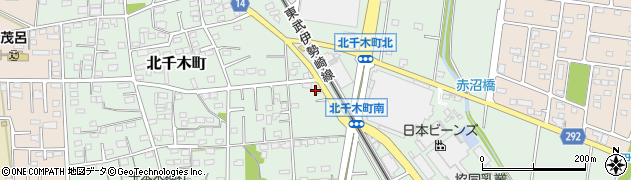 角屋 北千木町支店周辺の地図