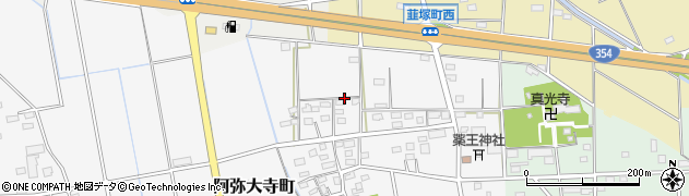 群馬県伊勢崎市阿弥大寺町周辺の地図