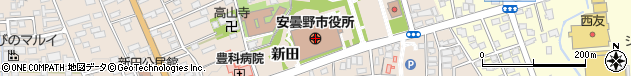 長野県安曇野市周辺の地図