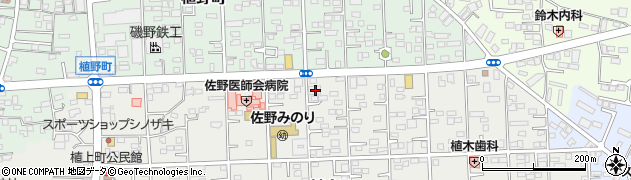 栃木県佐野市植上町1652周辺の地図